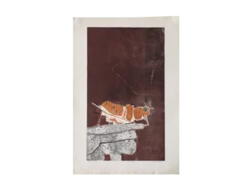 Colour lithograph, Ru van Rossem, Insect on Rock, 1962