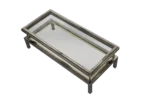 Glass coffee table with display case, Maison Jansen, France, 1970s