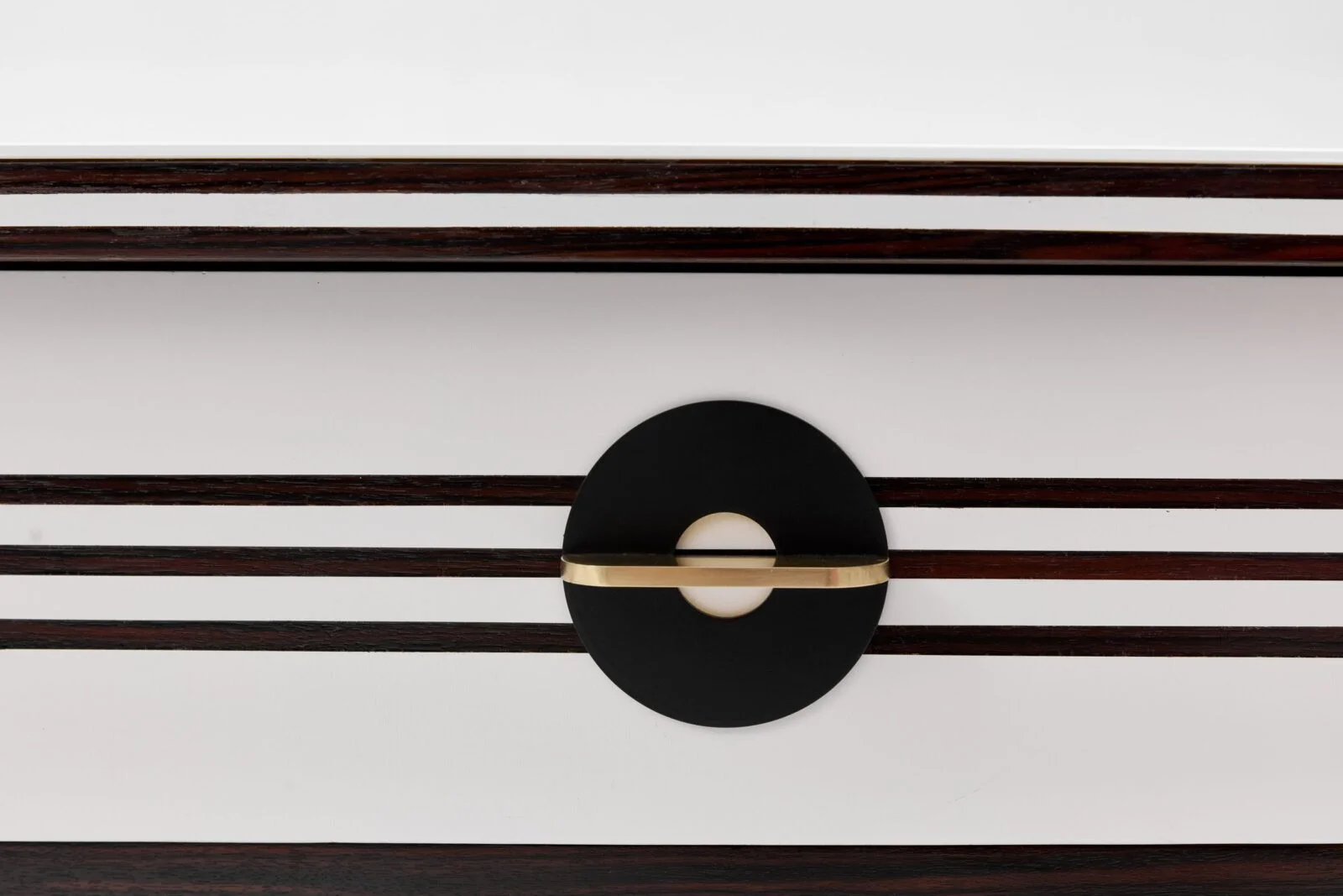 Vintage lowboard with rounded sides, Denmark, 1960s