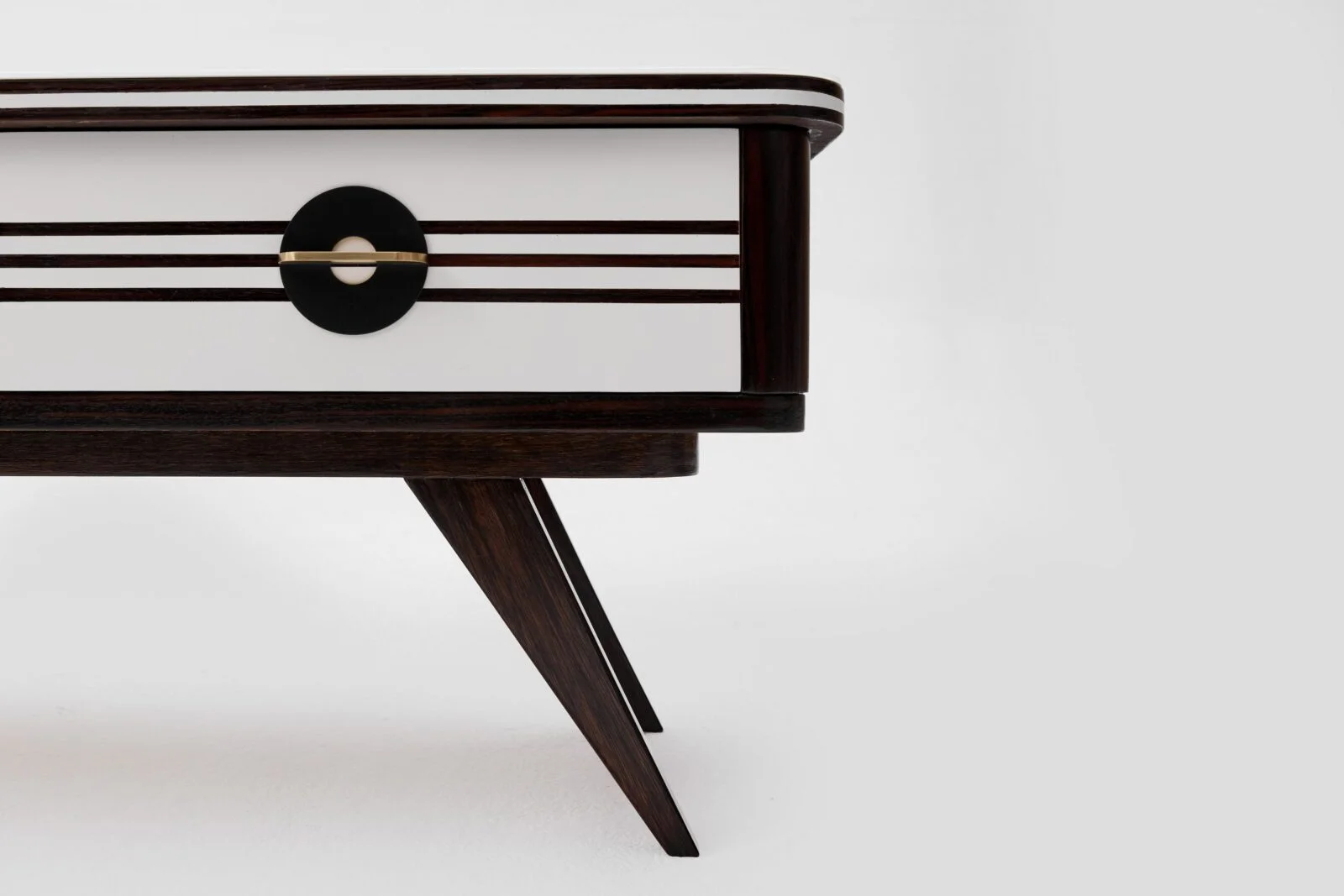Vintage lowboard with rounded sides, Denmark, 1960s