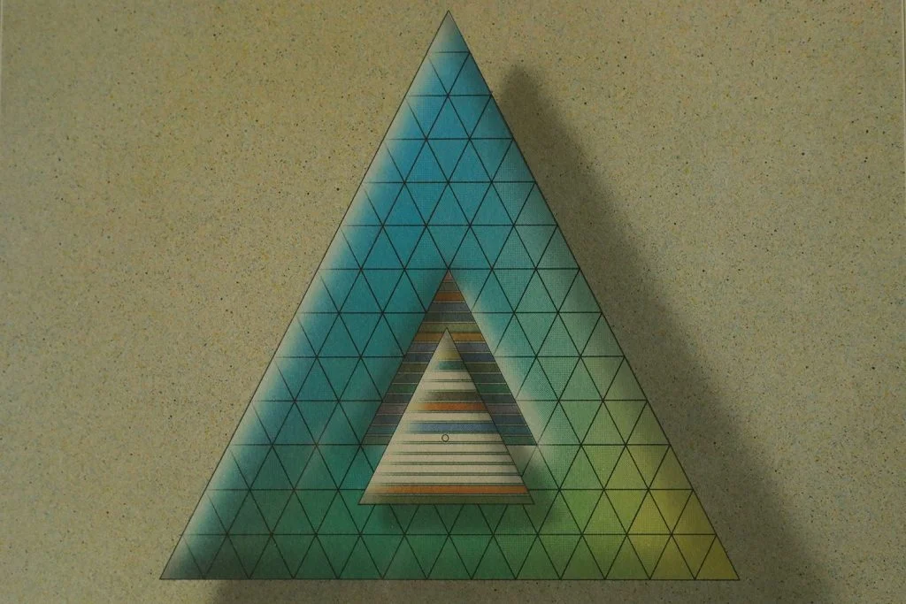 Computer ink plot, Beck & Jung, Green Indian game,1985