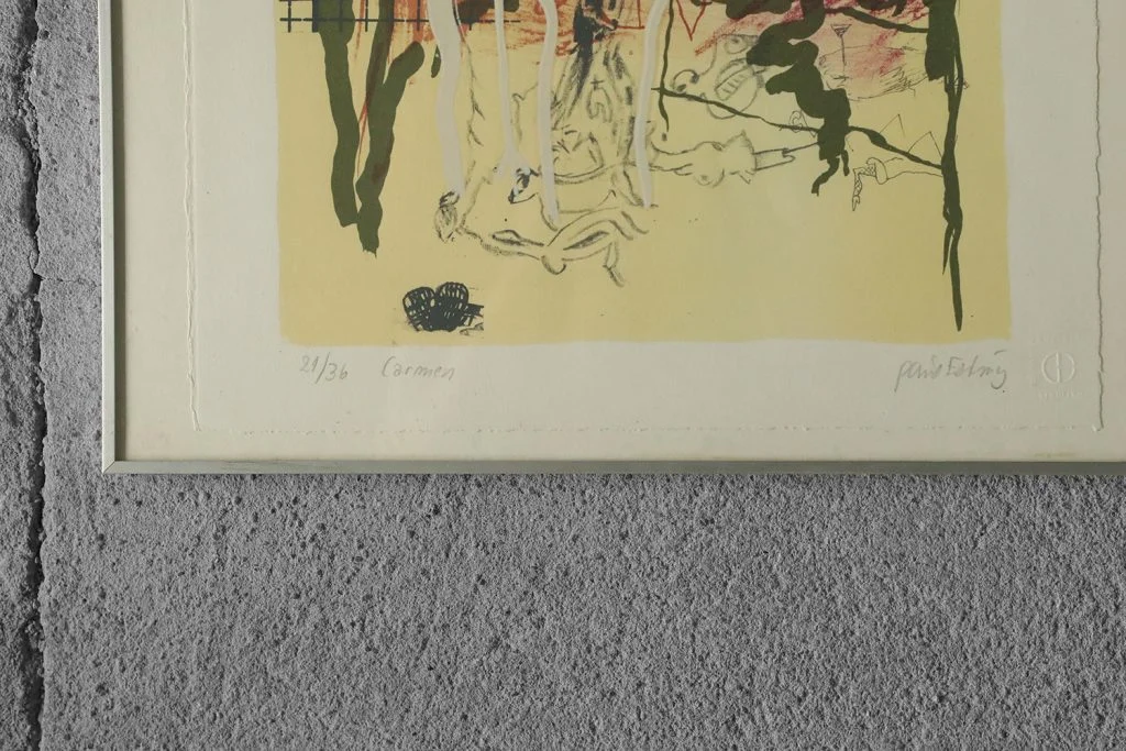 Colour lithograph, Poul Esting, Carmen
