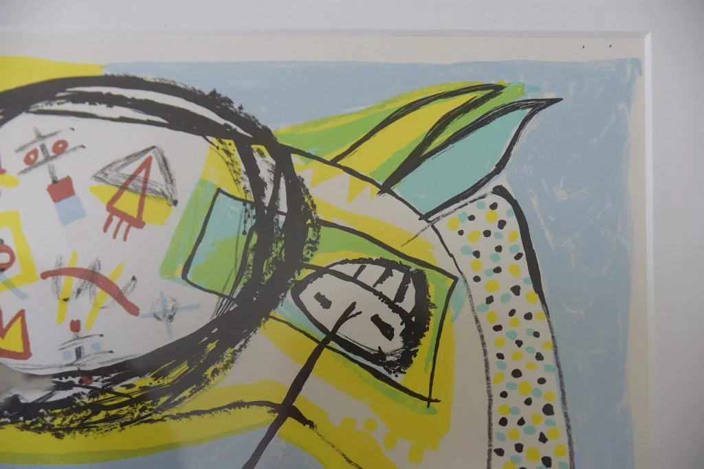 Colour lithograph, Lis Zwick, Maskot, 1996
