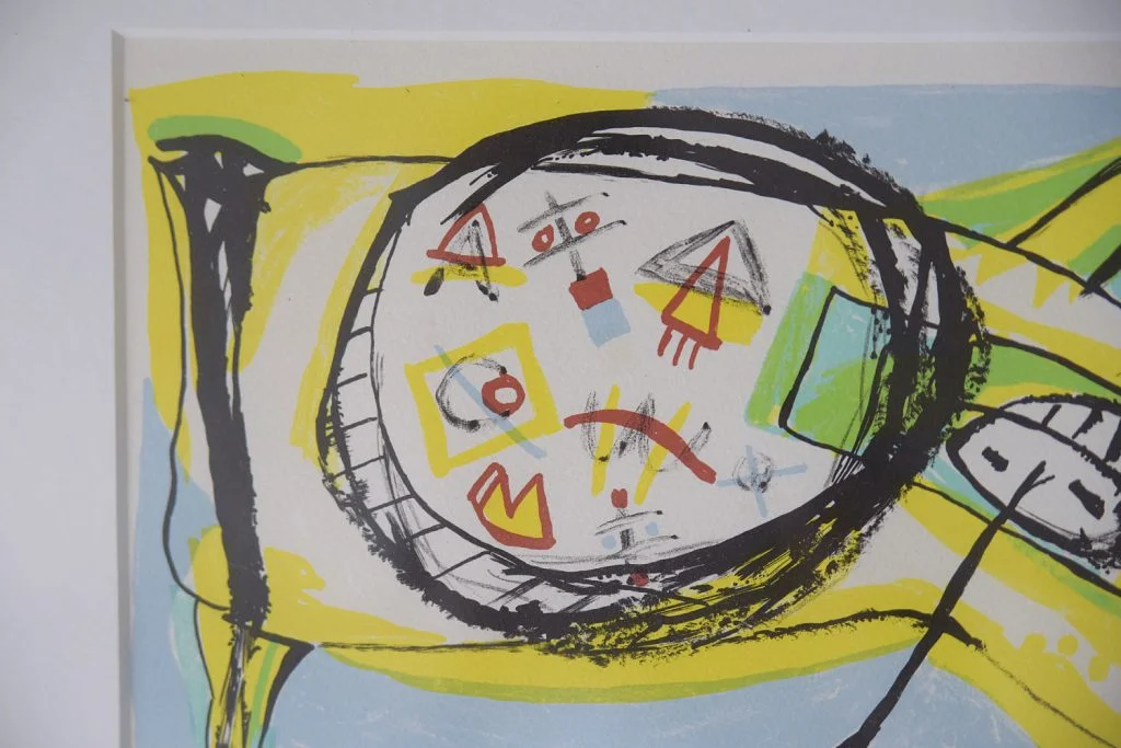 Colour lithograph, Lis Zwick, Maskot, 1996
