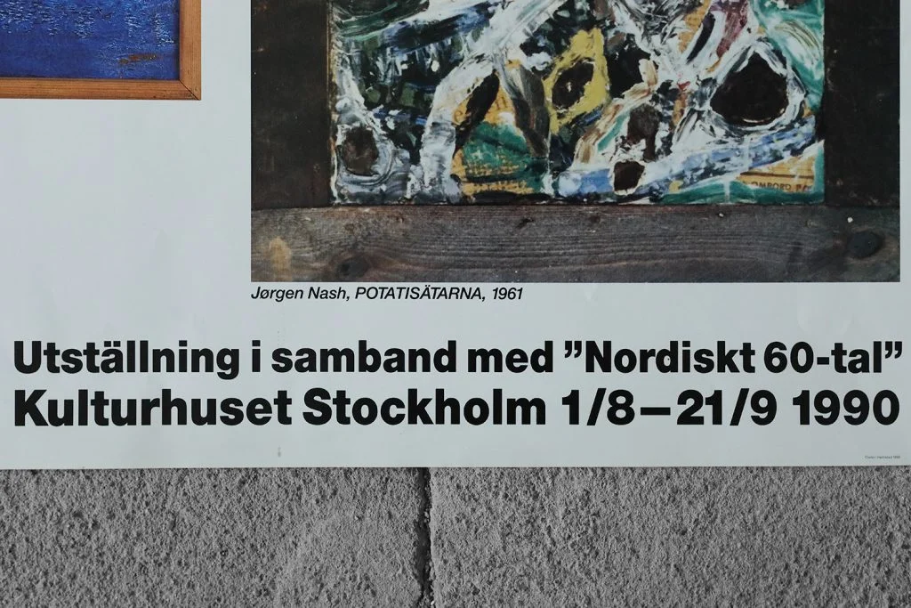 Poster from the Nordiskt 60-tal exhibition at Kulturhuset Stockholm, Sweden, 1990