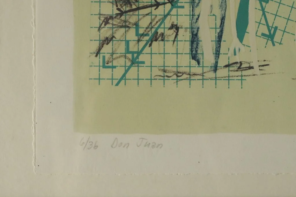 Colour lithograph, Poul Esting, Don Juan