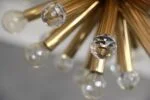 Brass Sputnik lamp with Swarovski crystals, Ernst Palme, Germany, 1960s