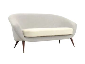 Modernistyczna sofa Tellus, proj. F. Jansson dla SM Wincrantz, Szwecja, lata 50