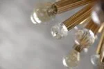 Brass Sputnik lamp with Swarovski crystals, Ernst Palme, Germany, 1960s