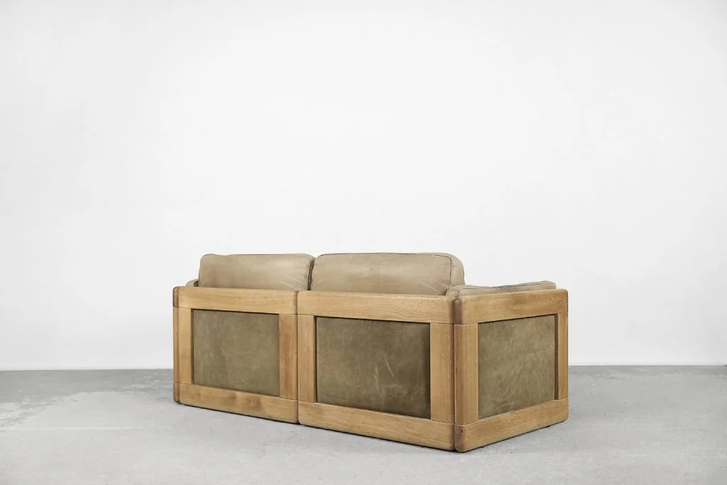 Vintage leather sofa, Scandinavia, 1970s