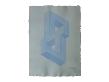 Watercolour on Japanese rice paper, Perspective Japonaise No 264, Oscar Reutersvärd