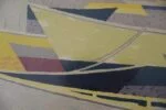 Colour lithograph, Waldemar Lorentzon, Båtparad, 1953