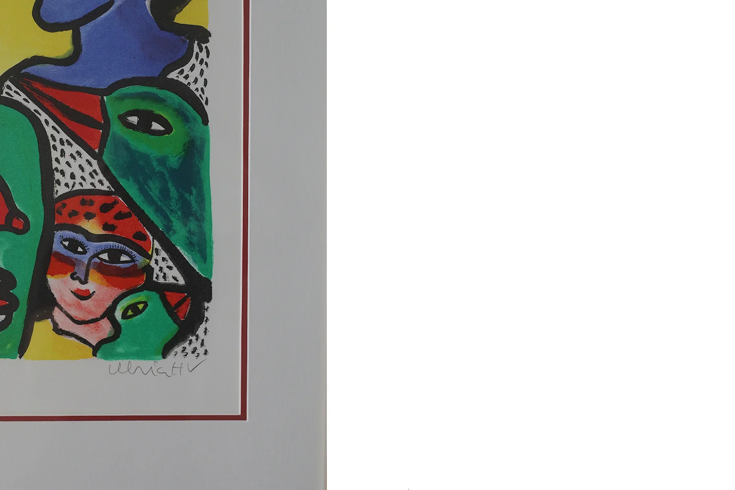 Colour lithograph, Ulrika Hydman Vallien, Composition of Figures, 1999