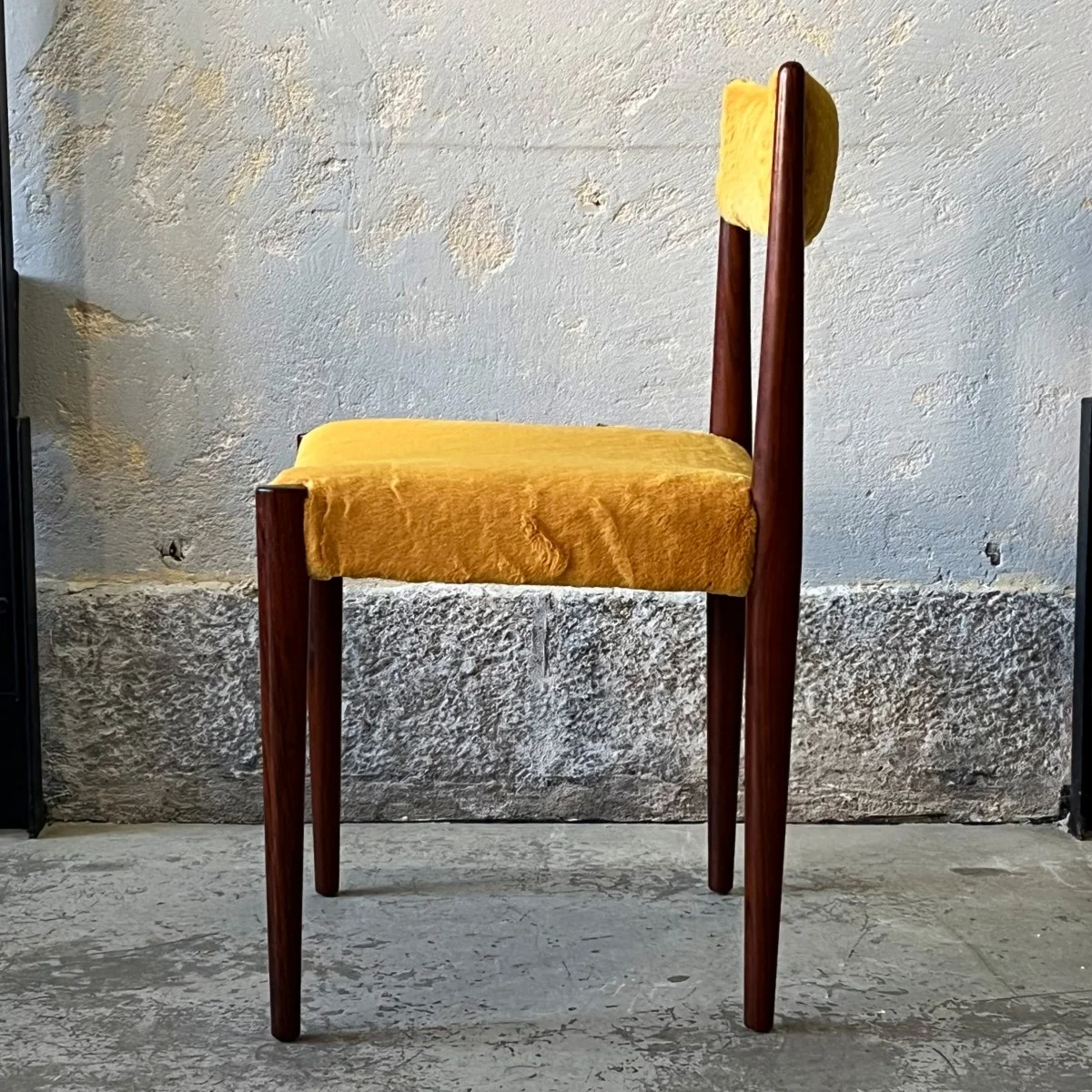 Pair of exotic wood chairs, Lübke, Germany, 1960s
