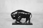 Porcelain bison sculpture, Scandinavia, 1960s