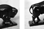 Porcelain bison sculpture, Scandinavia, 1960s