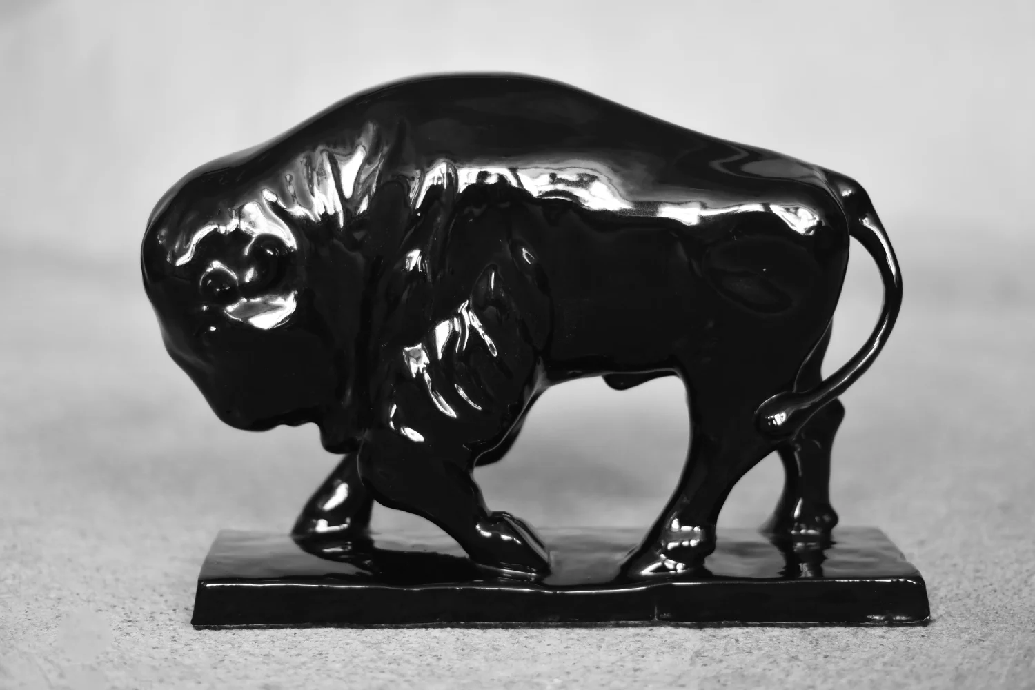 Porcelain bison sculpture, Scandinavia, 1960s