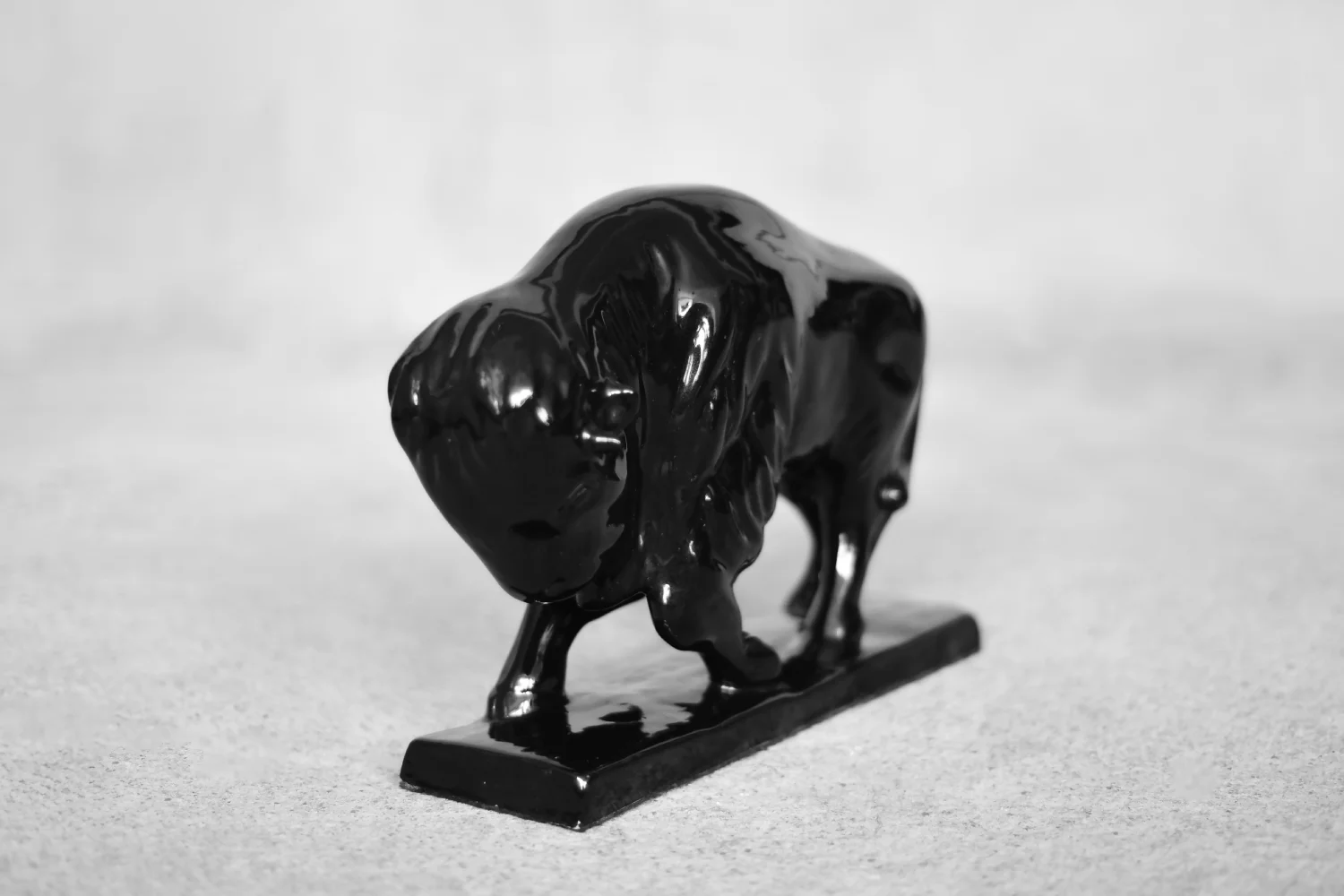 Porcelain bison sculpture, Scandinavia, 1960s