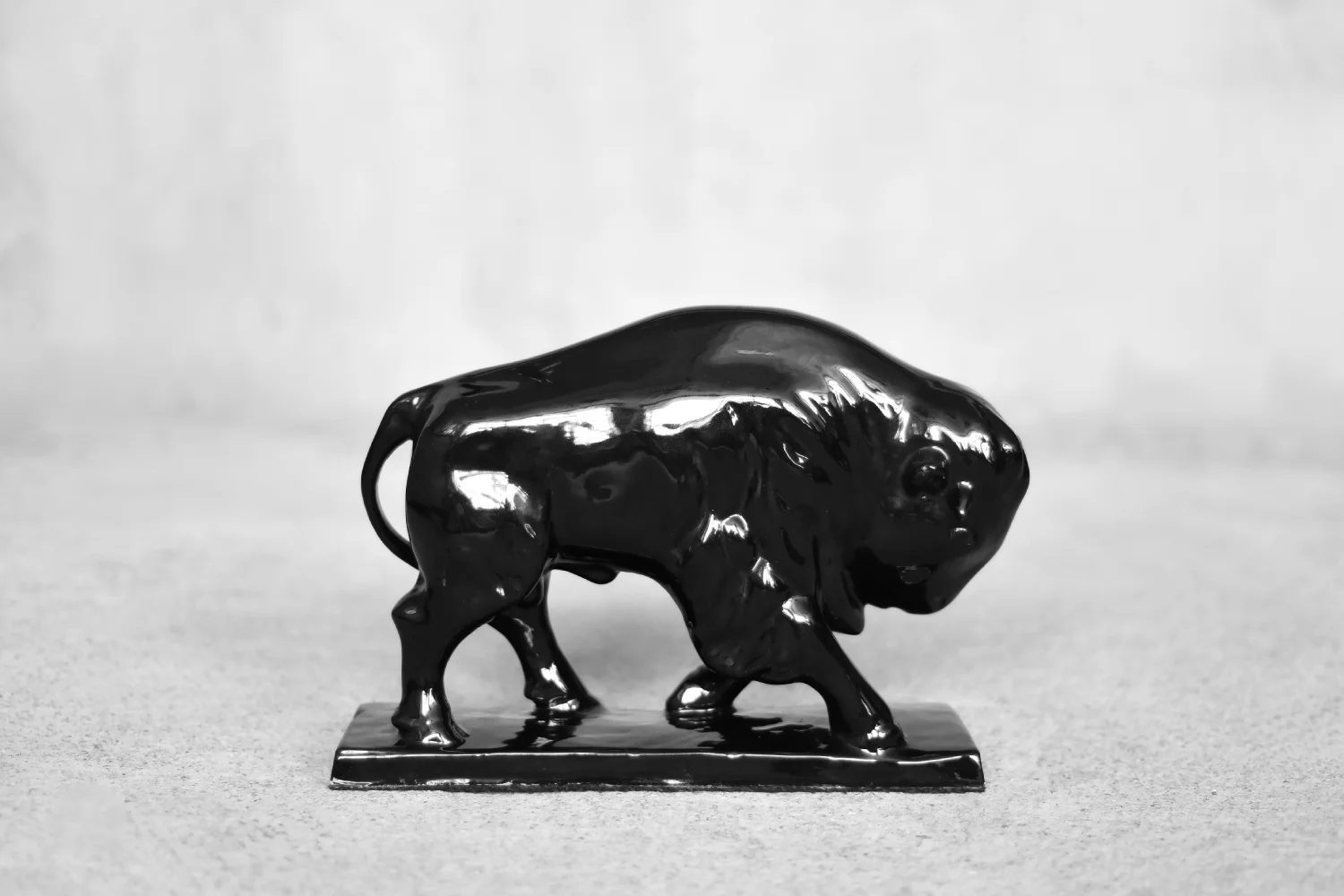 Porcelain bison sculpture, Scandinavia, 1960s