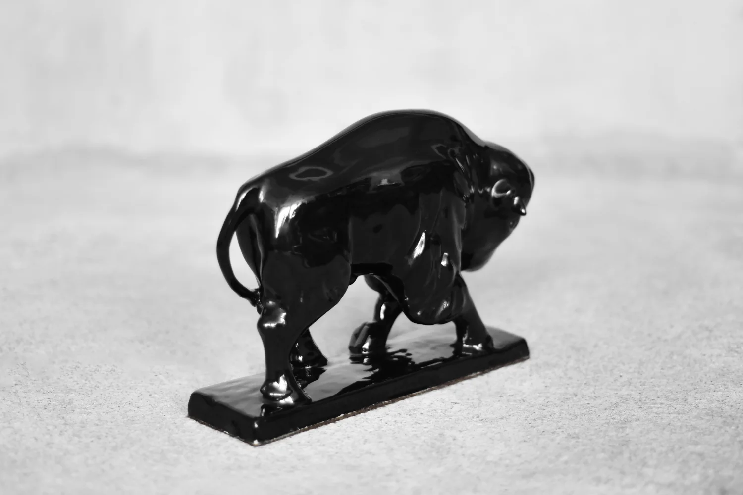 Porcelain bison sculpture, Scandinavia, 1960s