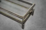 Glass coffee table with display case, Maison Jansen, France, 1970s