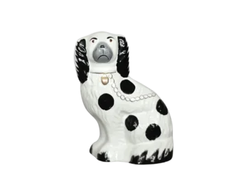Ceramiczna figurka kominkowa Staffordshire Spaniel Mantle Dog, Anglia, lata 50