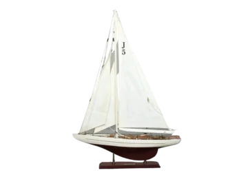 Wooden model of the J-Class Ranger J5 yacht, Scandinavia, 1960s