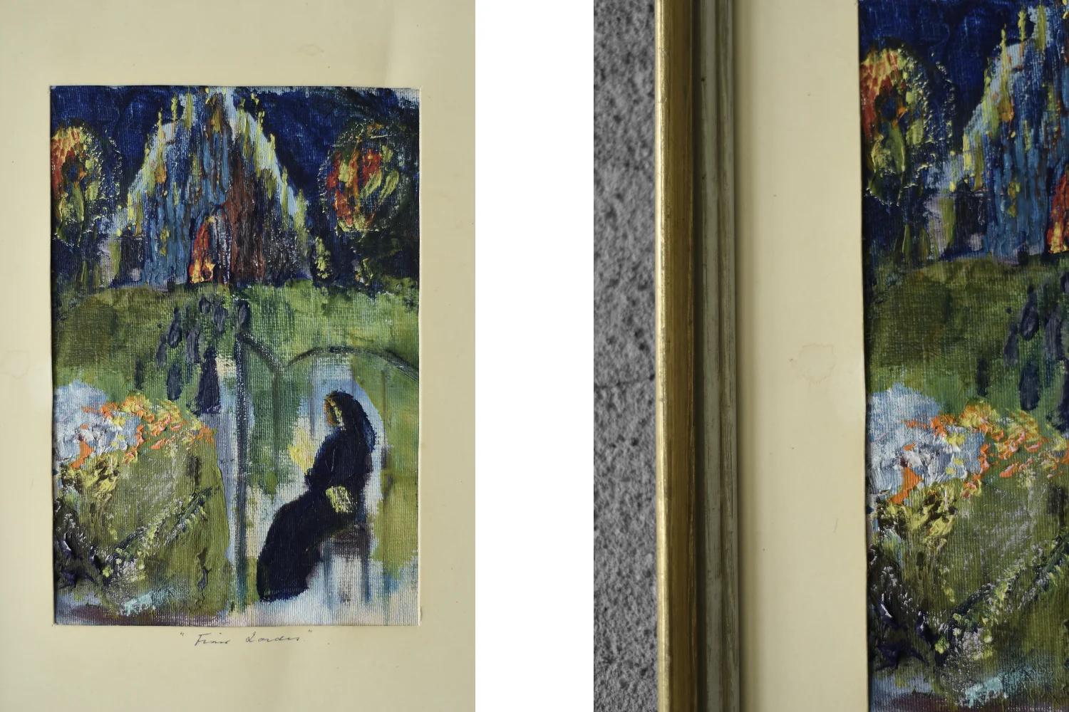 Oil painting on board, Frideborg Bryth, Finis Lordes, 1950s