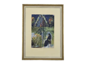 Oil painting on board, Frideborg Bryth, Finis Lordes, 1950s