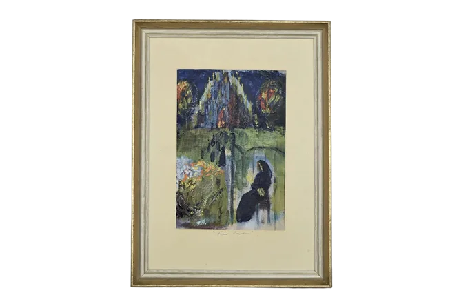 Oil painting on board, Frideborg Bryth, Finis Lordes, 1950s