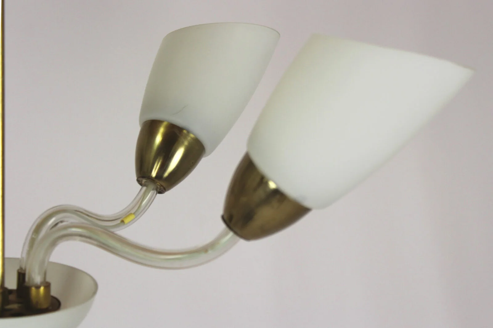 Szklana lampa sufitowa, Czechosłowacja, lata 1960