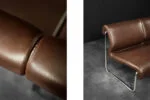 Two-seater sofa on a metal frame, Germany, 1970s