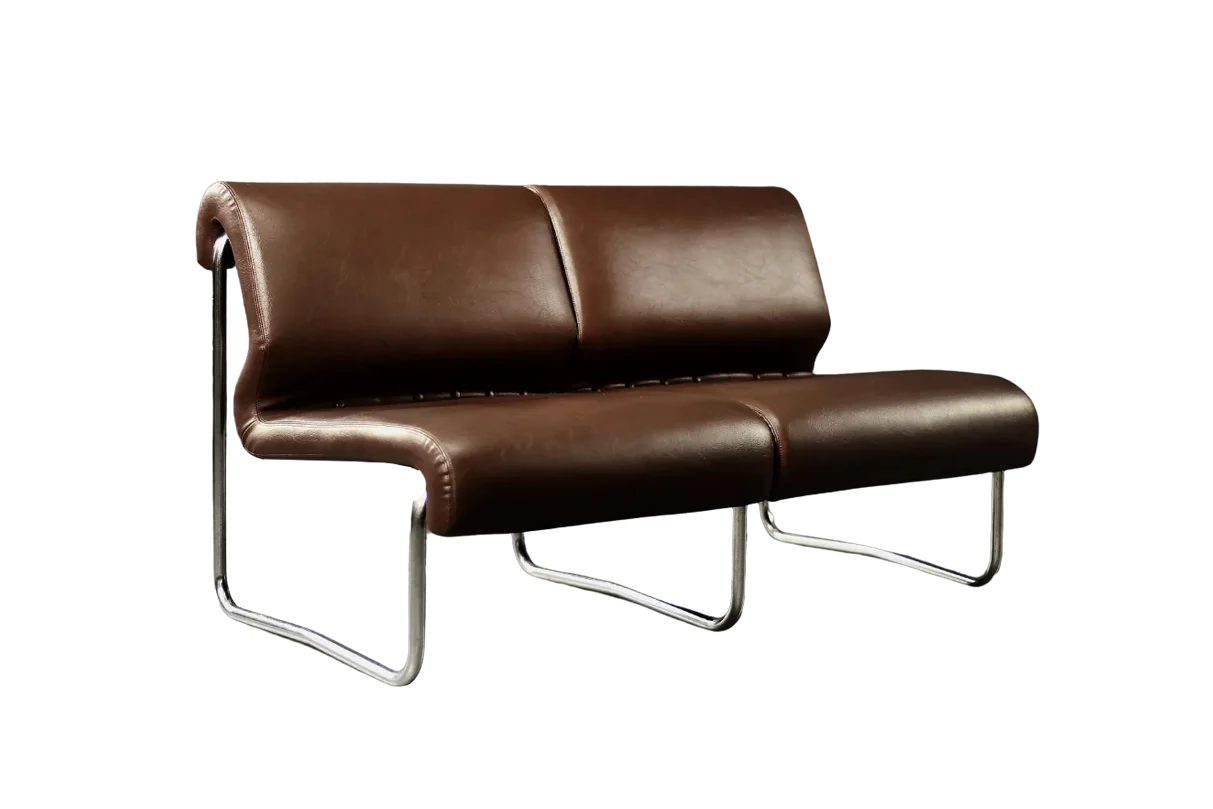 Two-seater sofa on a metal frame, Germany, 1970s
