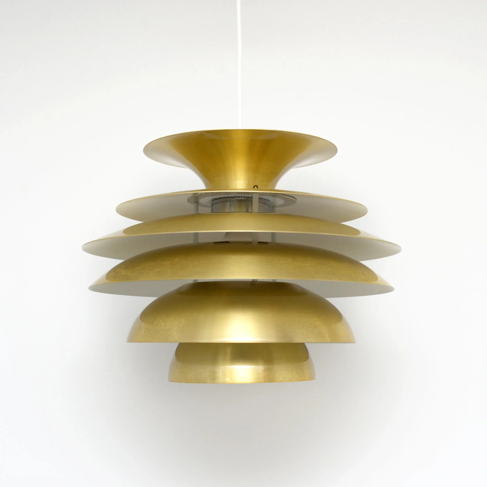 Gold vintage lamp, Denmark, 1970s