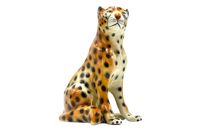 Ceramic leopard, Italy, 1970s