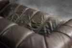 Vintage two-seater leather sofa, Denmark, 1970s
