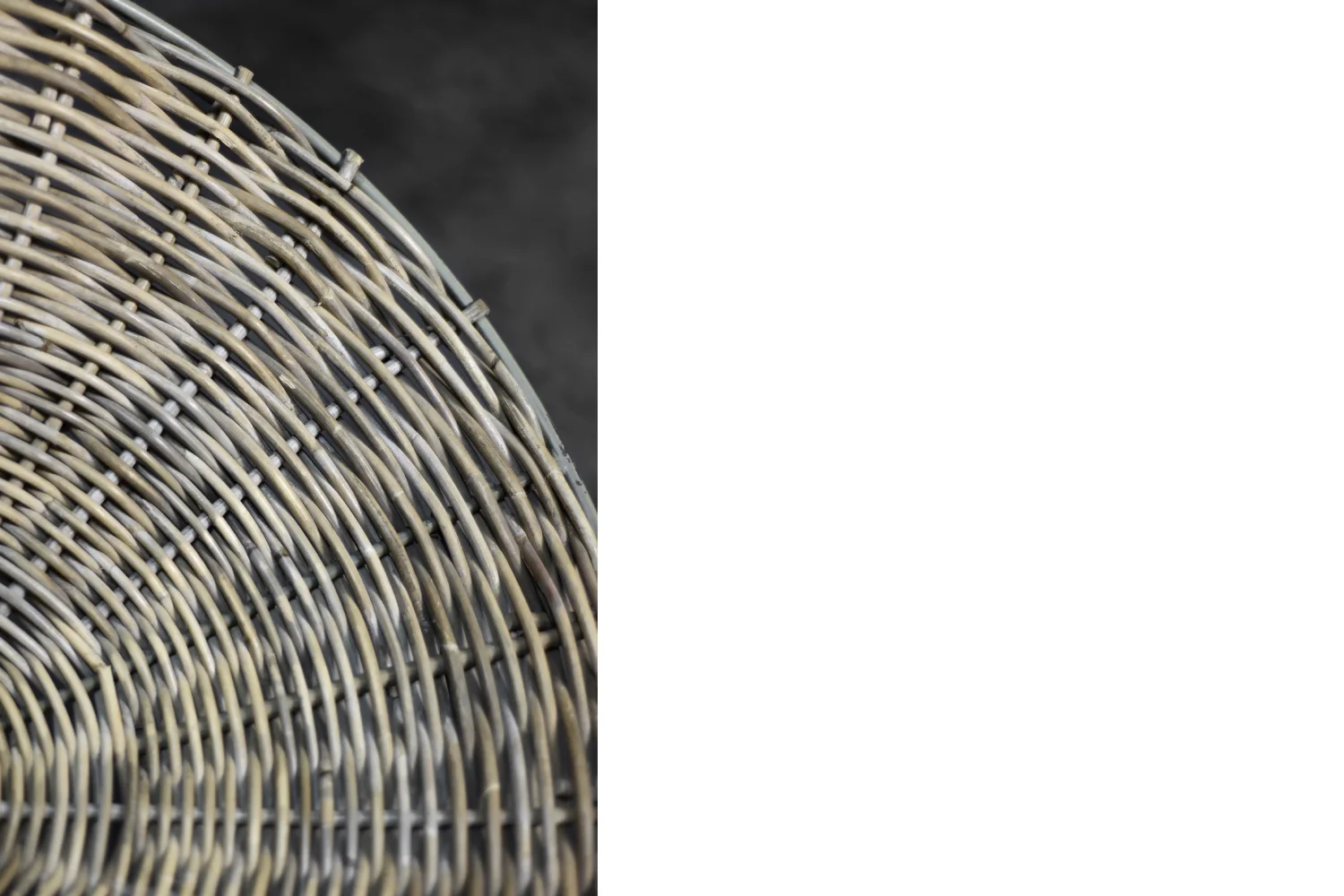 Round woven bamboo armchair, Germany, 1960s