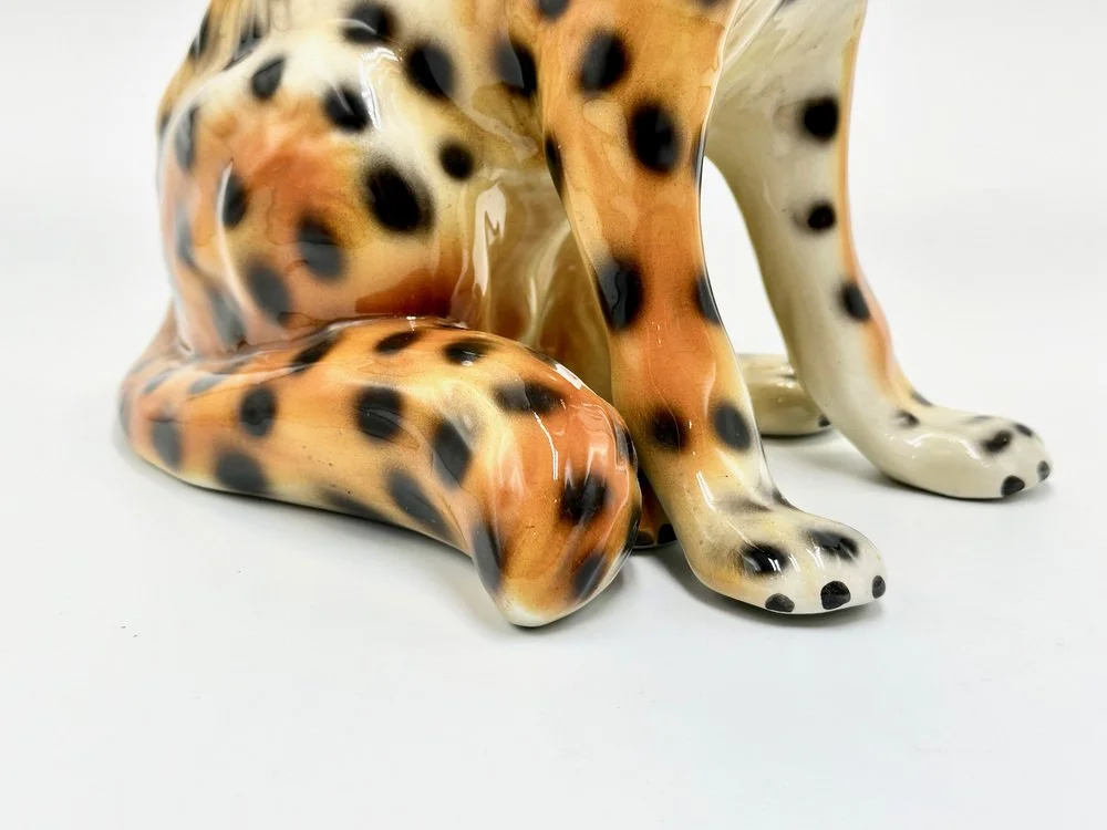 Ceramic leopard, Italy, 1970s