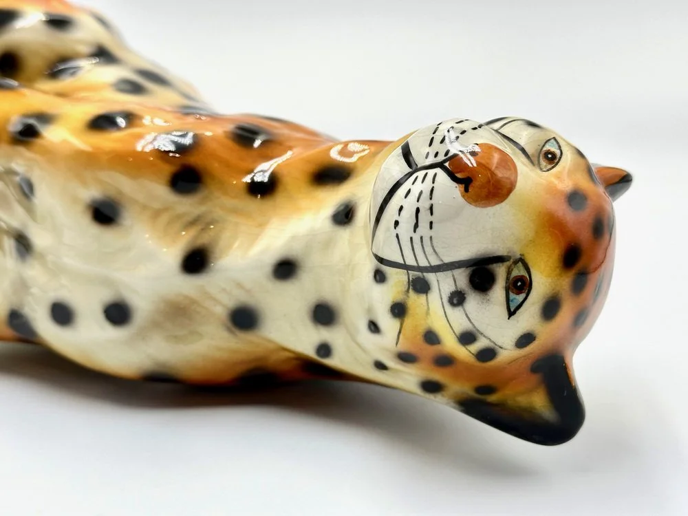 Ceramic leopard, Italy, 1970s