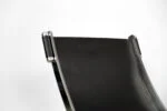 Minimalistyczne krzesło skórzane, Włochy, lata 80