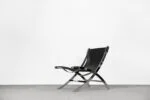 Minimalistyczne krzesło skórzane, Włochy, lata 80