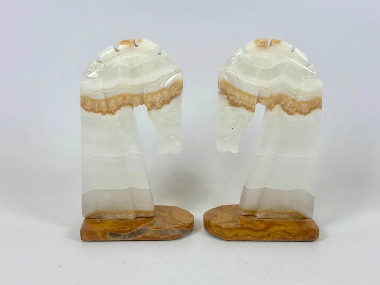Onyx bookends, Mexico, 1970s
