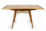 Extendable ash dining table, Czechoslovakia, 1960s