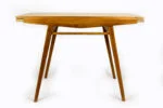 Extendable ash dining table, Czechoslovakia, 1960s
