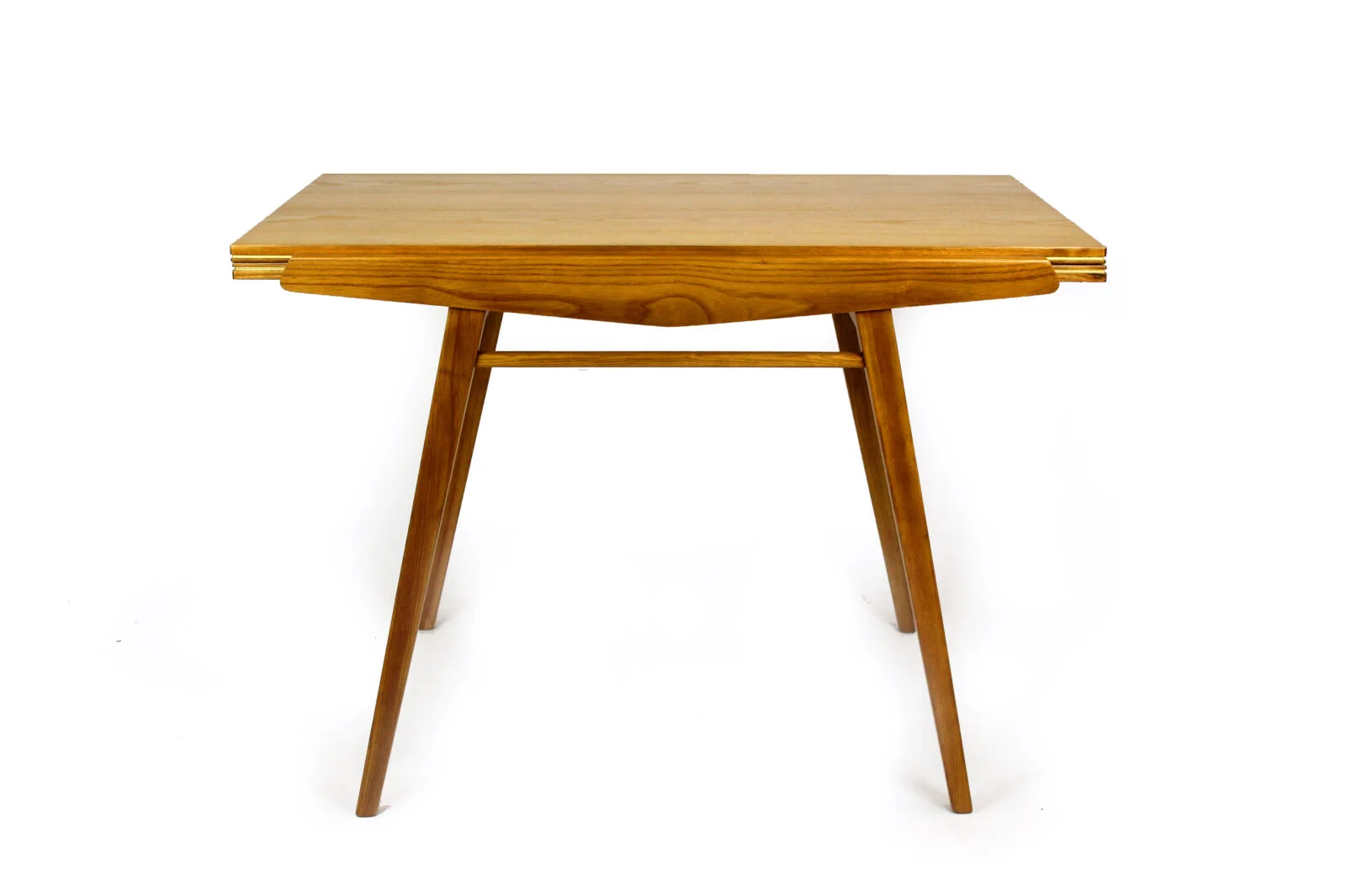 Extendable ash dining table, Czechoslovakia, 1960s