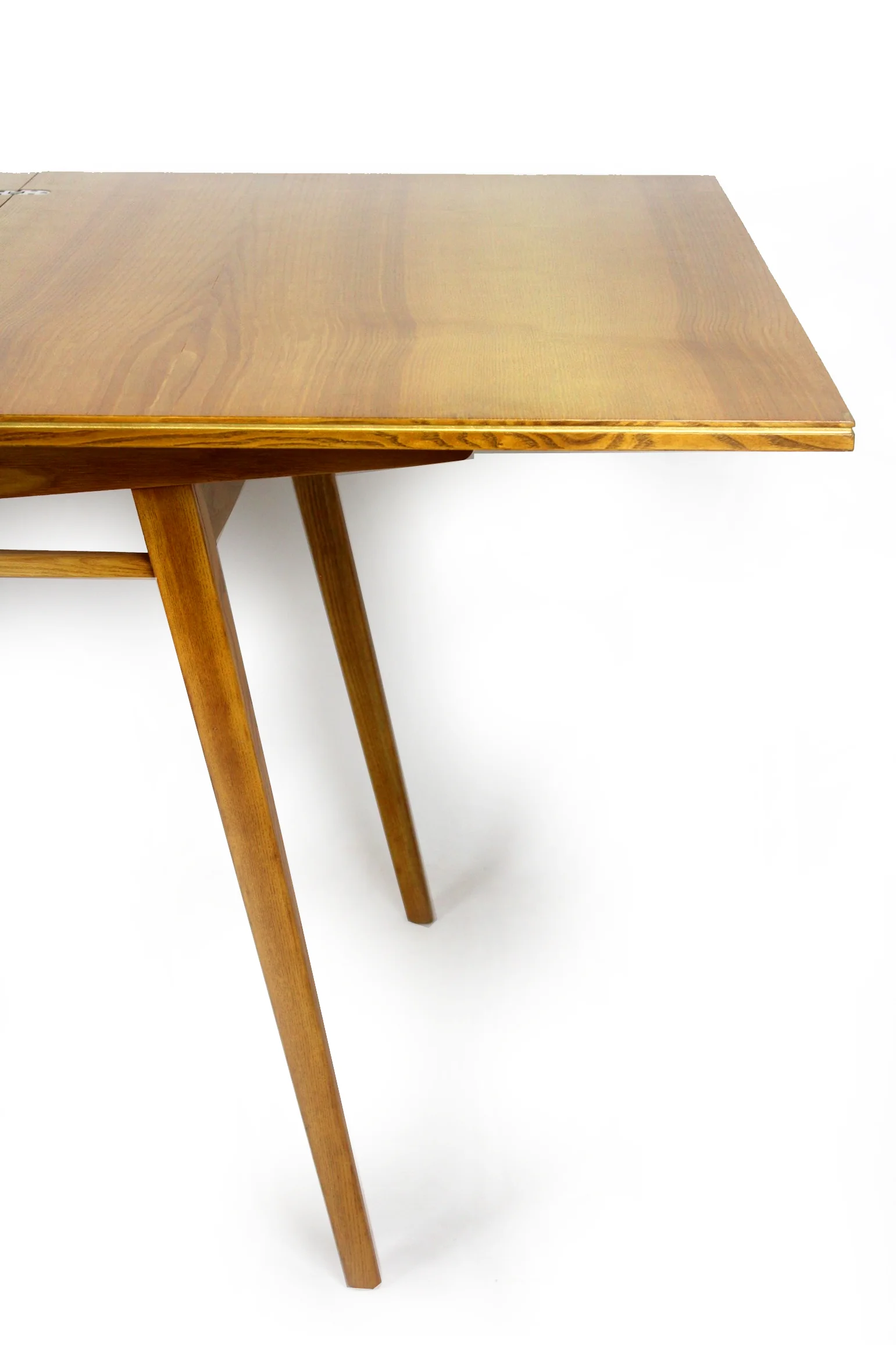 Extendable ash dining table, Czechoslovakia, 1960s