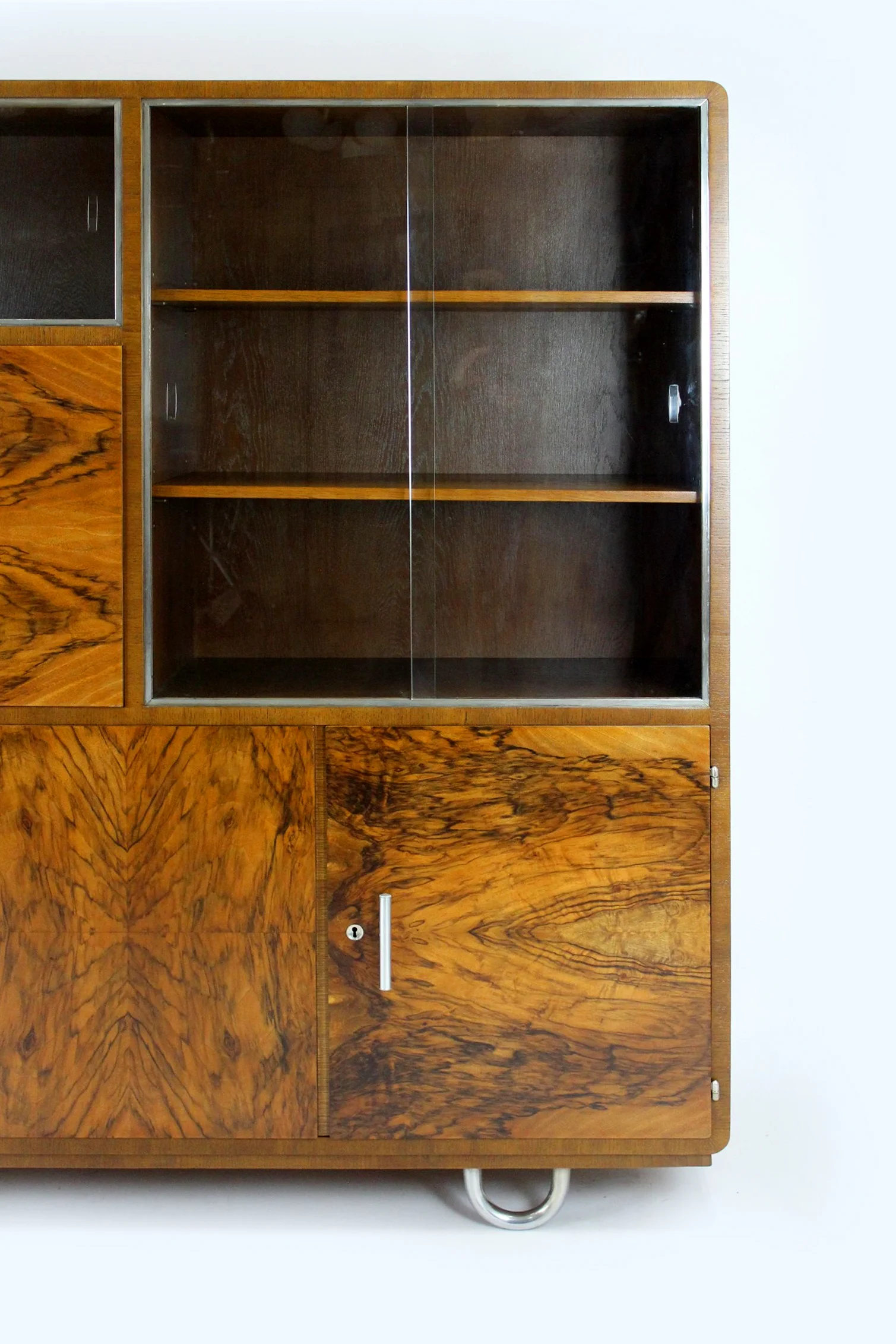 Office sideboard with display cabinet and secretary desk, designed by Robert Slezák, 1930s