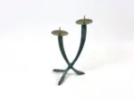 Modernist bronze candleholder, Austria, 1960s