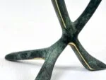 Modernist bronze candleholder, Austria, 1960s