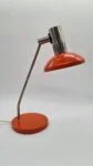Czerwona lampa stołowa, prod. Aka Leuchten, Niemcy, lata 70